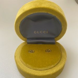 GUCCI 18K Yellow Gold Double G Earrings